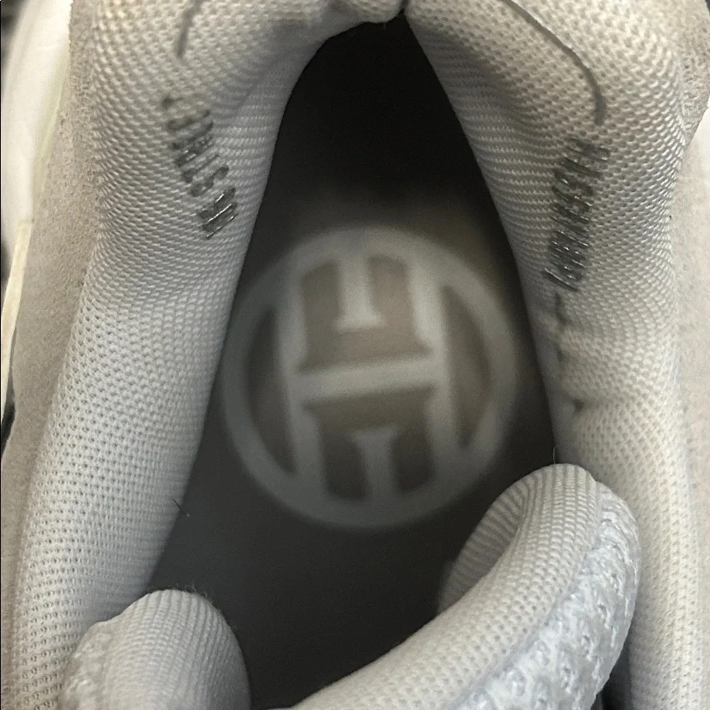 Adidas James Harden Vol 4 White Gray Basketball Shoes Mens Size 14 EF9653